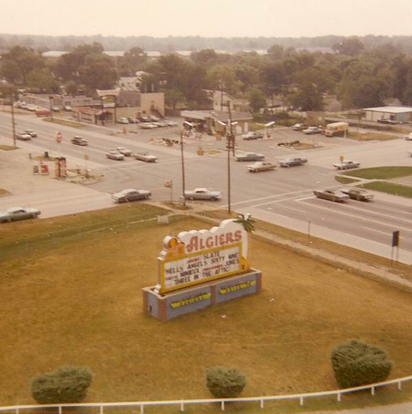 Algiers Drive-In Theatre - Marquee From Tower 1969 From Fredrick Ryan